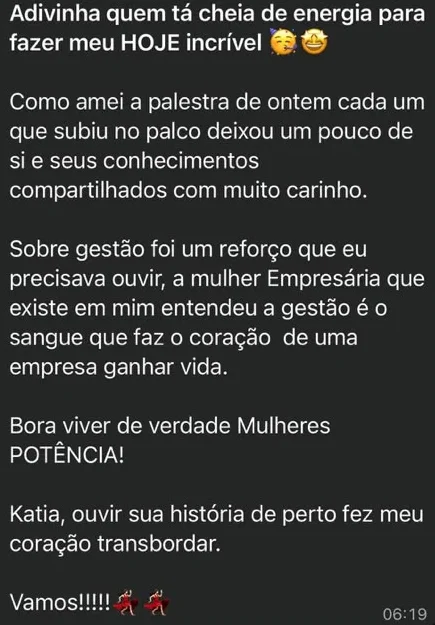 Relato sobre aprendizados de gestão depois do Mulher Potência
